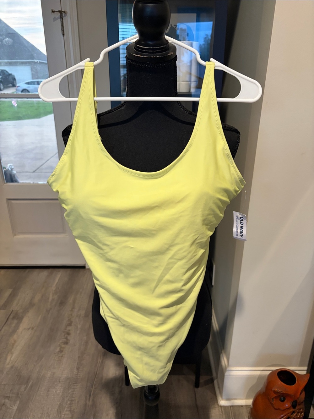 Old Navy Neon Yellow Scoop Neck Swimsuit